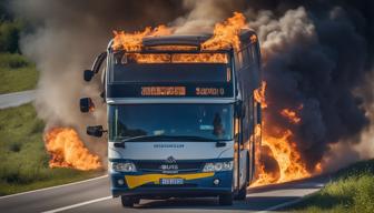 Sechsstelliger Schaden nach Busbrand bei A96 in Holzgünz im Allgäu