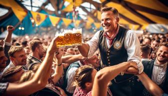 Start des Oktoberfests: „Ozapft is“ – Feiernde auf der Wiesn lassen die Züge erstrahlen